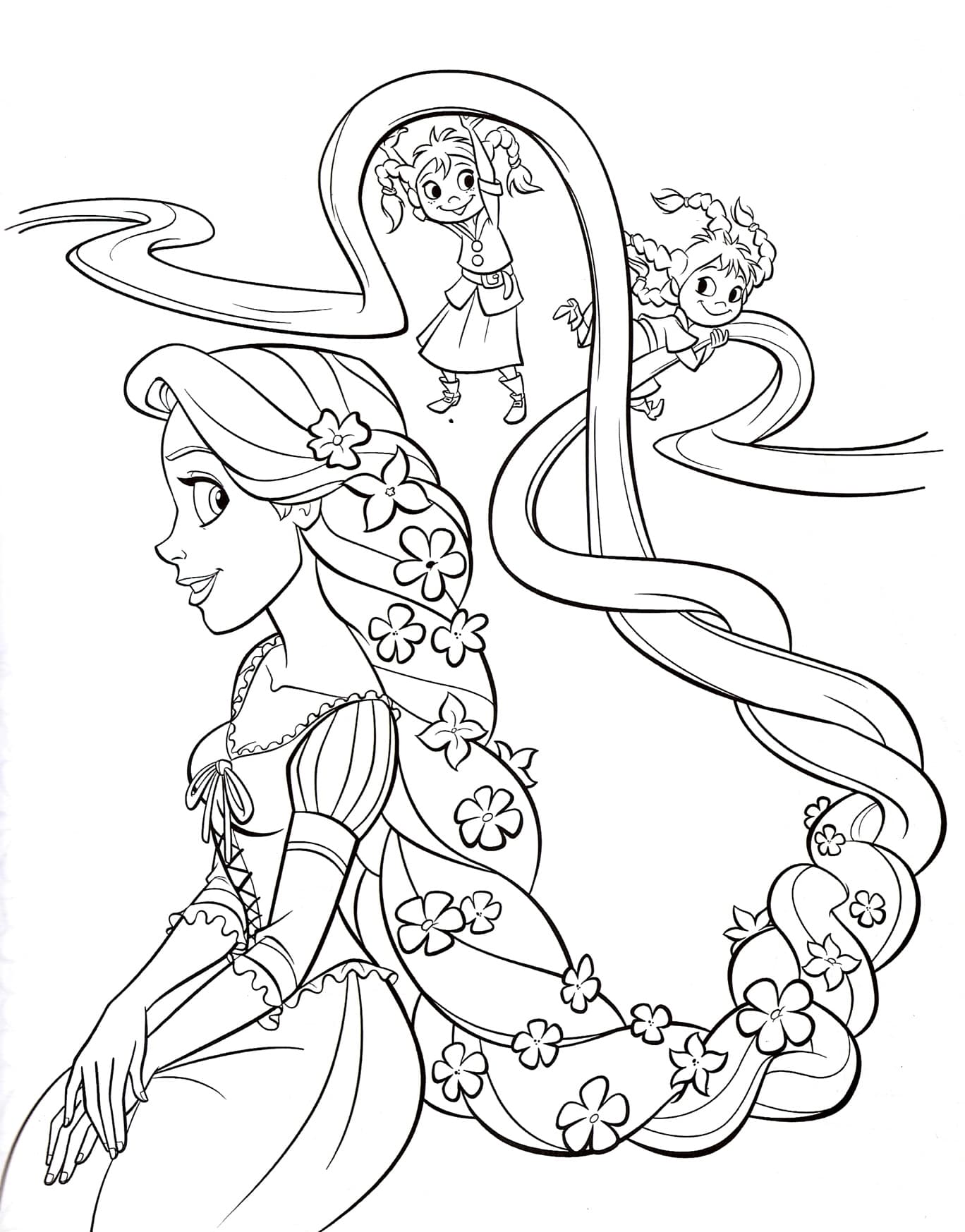 Раскраски принцессы Диснея. Раскраска 32