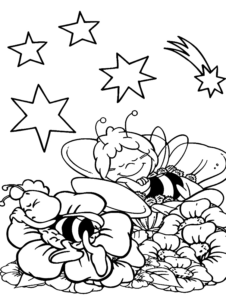 Раскраски Пчелка Майя. Раскраска 2