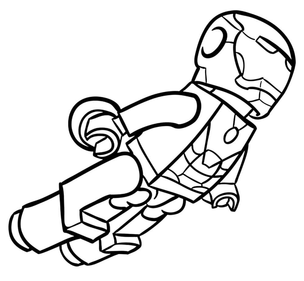 Раскраска Лего железный человек. Раскраска 4
