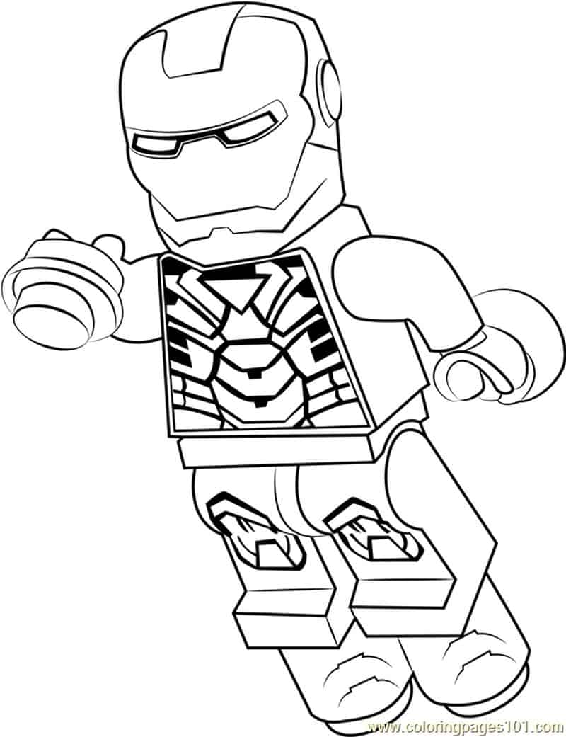 Раскраска Лего железный человек. Раскраска 3