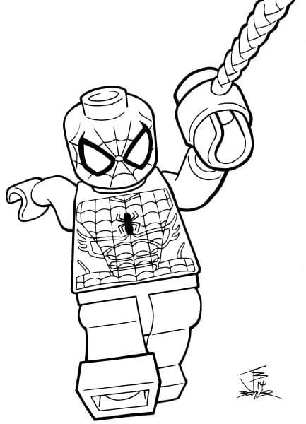 Раскраска Лего человек паук. Раскраска 19