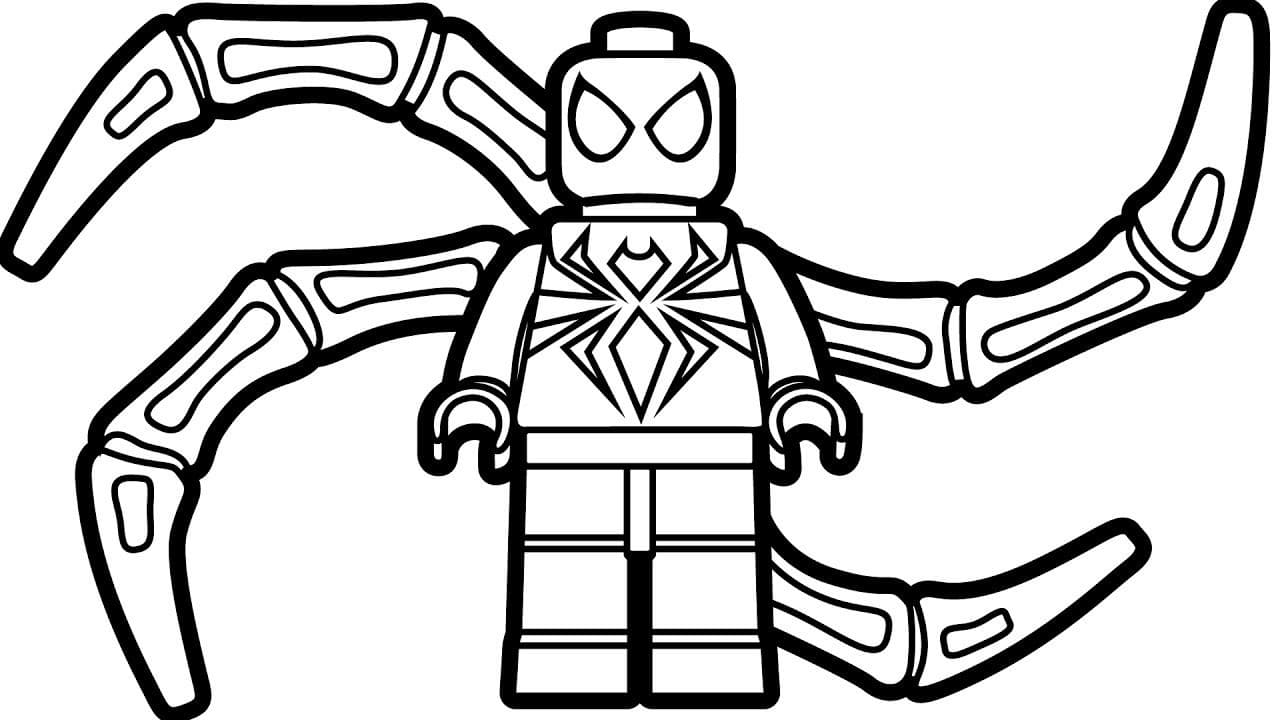Раскраска Лего человек паук. Раскраска 17