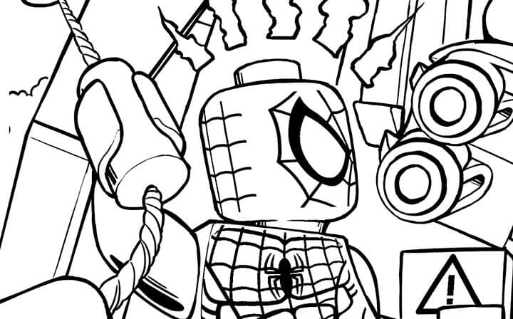Раскраска Лего человек паук. Раскраска 14