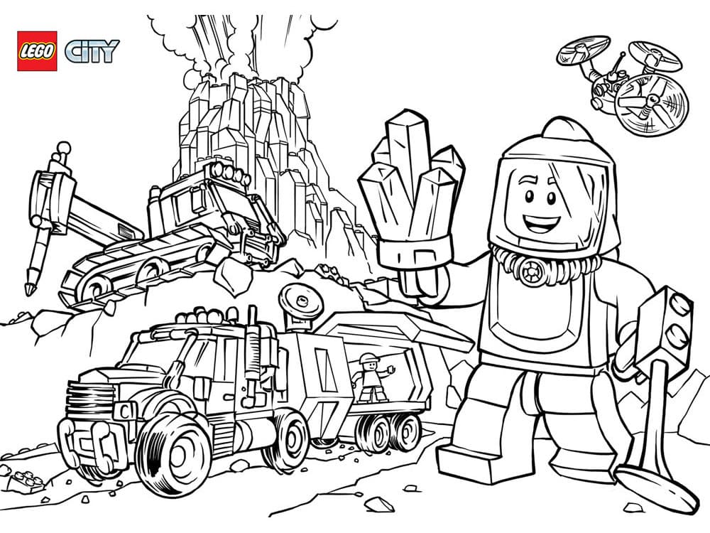 Раскраска Лего Сити. Раскраска 11