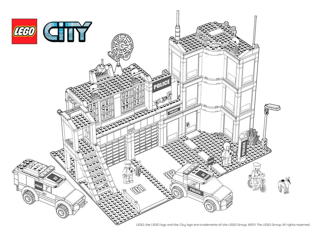 Раскраска Лего Сити. Раскраска 14
