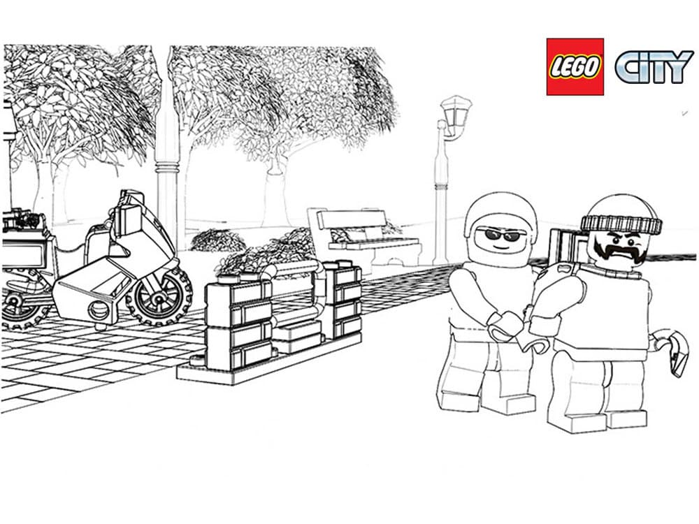 Раскраска Лего Сити. Раскраска 5