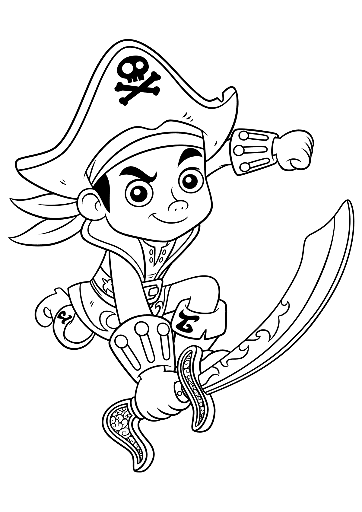 Раскраска Пираты. Раскраска 3