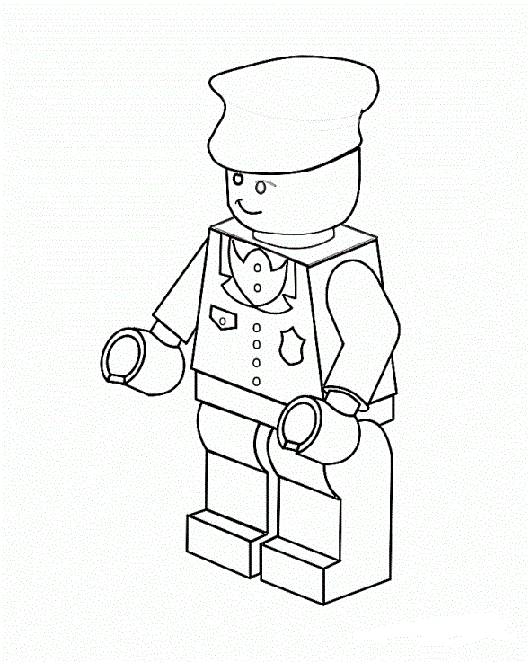 Раскраска Полиция Лего. Раскраска 7
