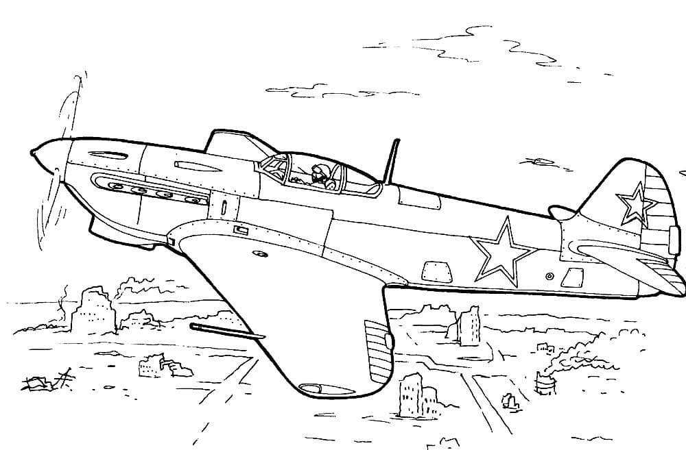 Раскраски Военный самолет. Раскраска 41