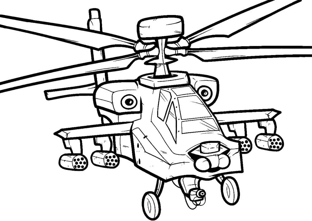 Раскраска Вертолет. Раскраска 32