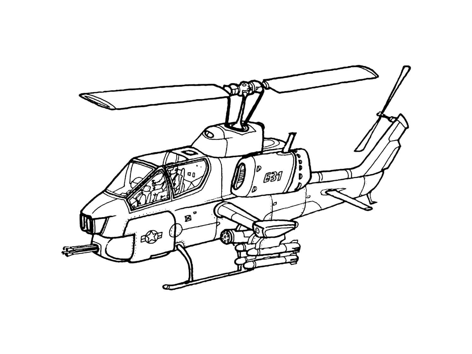 Раскраска Вертолет. Раскраска 11
