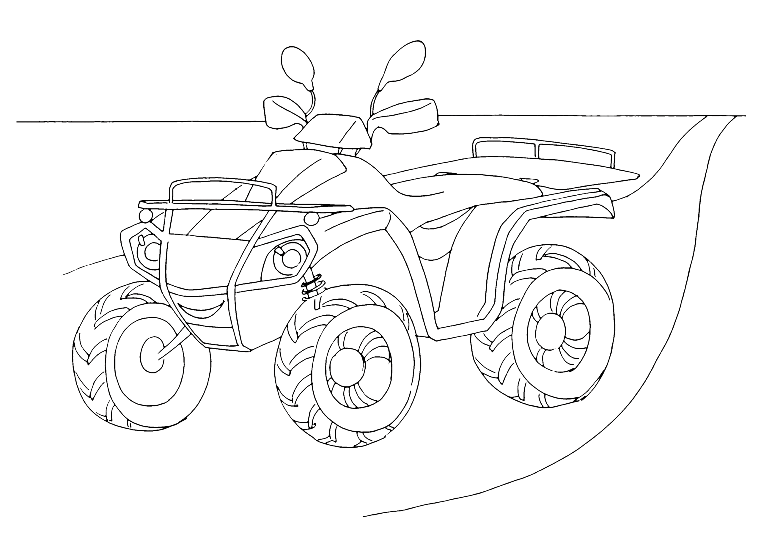 Раскраска Квадроцикл. Раскраска 1