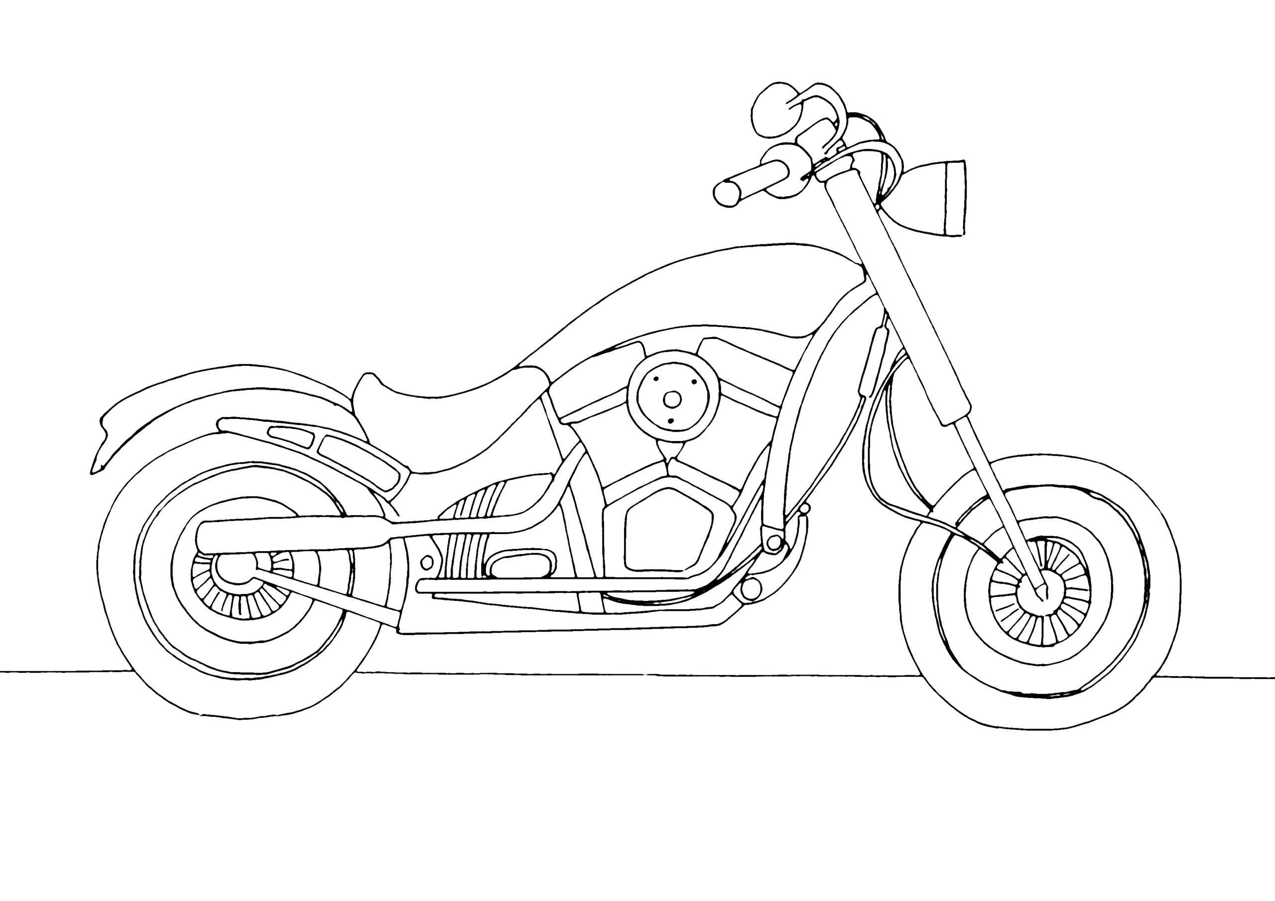 Раскраска Мотоцикл. Раскраска 18