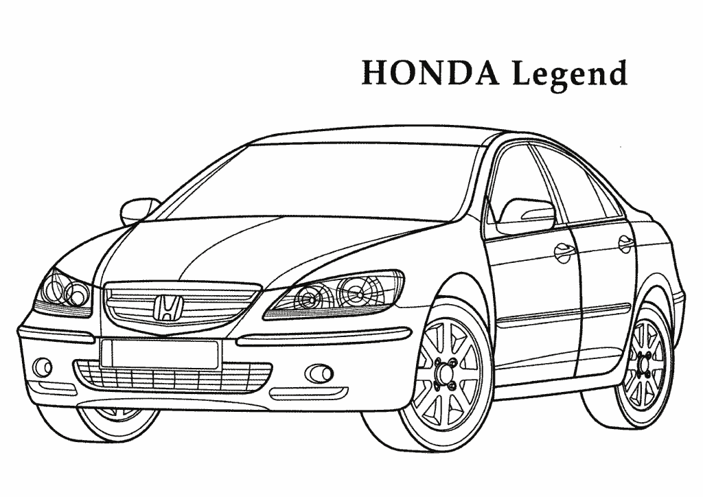 Раскраска Хонда. Раскраска 9