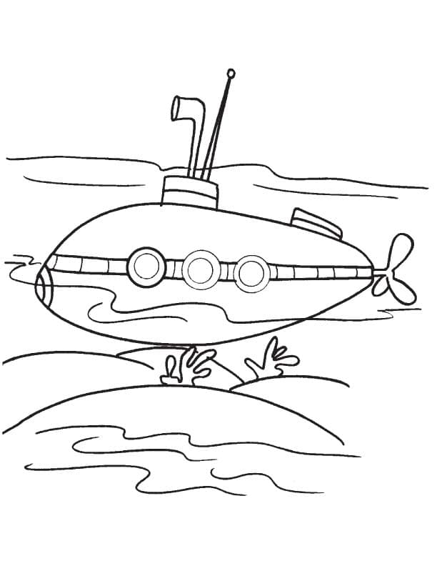 Раскраска Подводная лодка. Раскраска 28