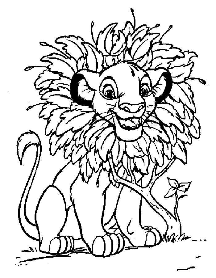 Раскраски Король Лев. Раскраска 37