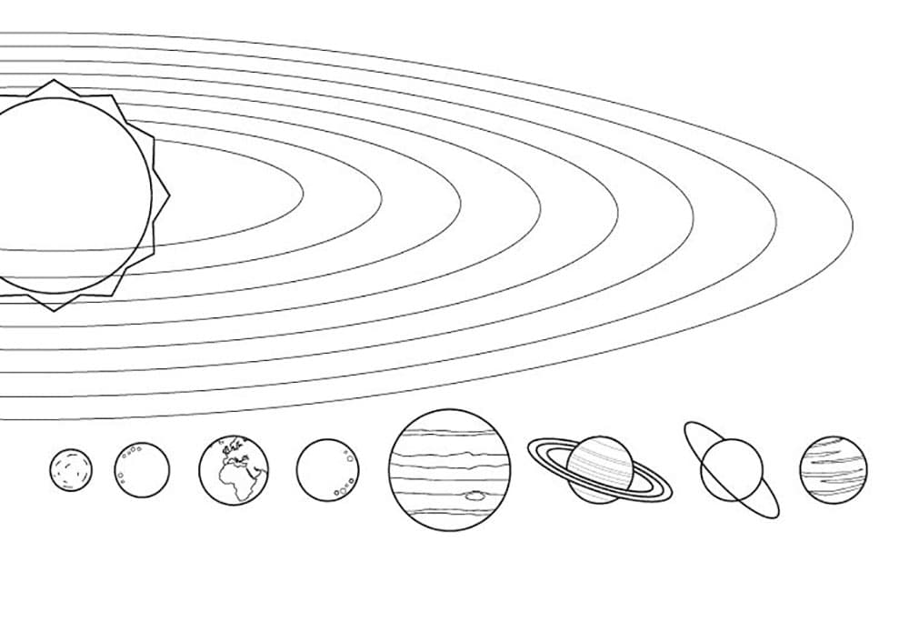 Раскраска Солнечная система. Раскраска 31