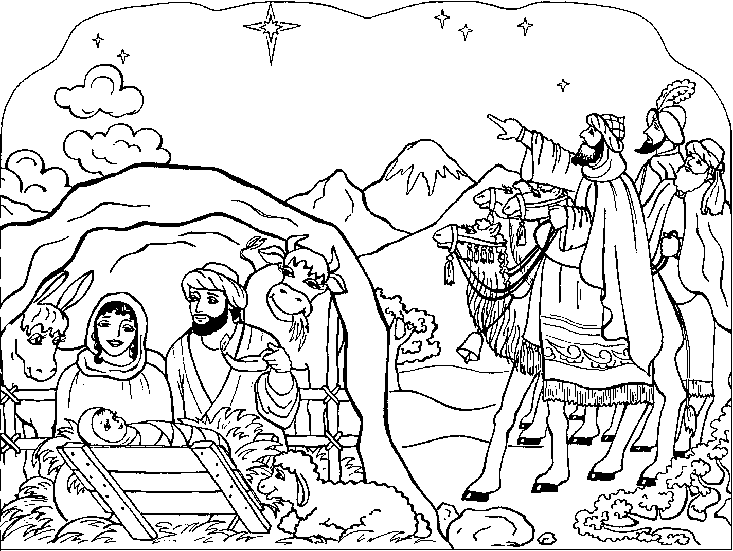 Раскраска Рождество. Раскраска 1