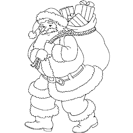 Раскраска Санта Клаус. Раскраска 9