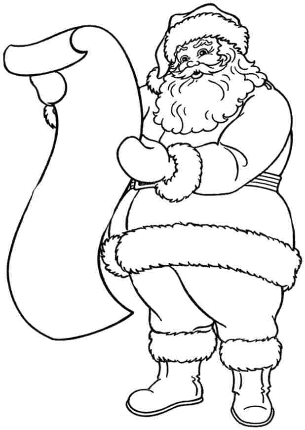 Раскраска Санта Клаус. Раскраска 16