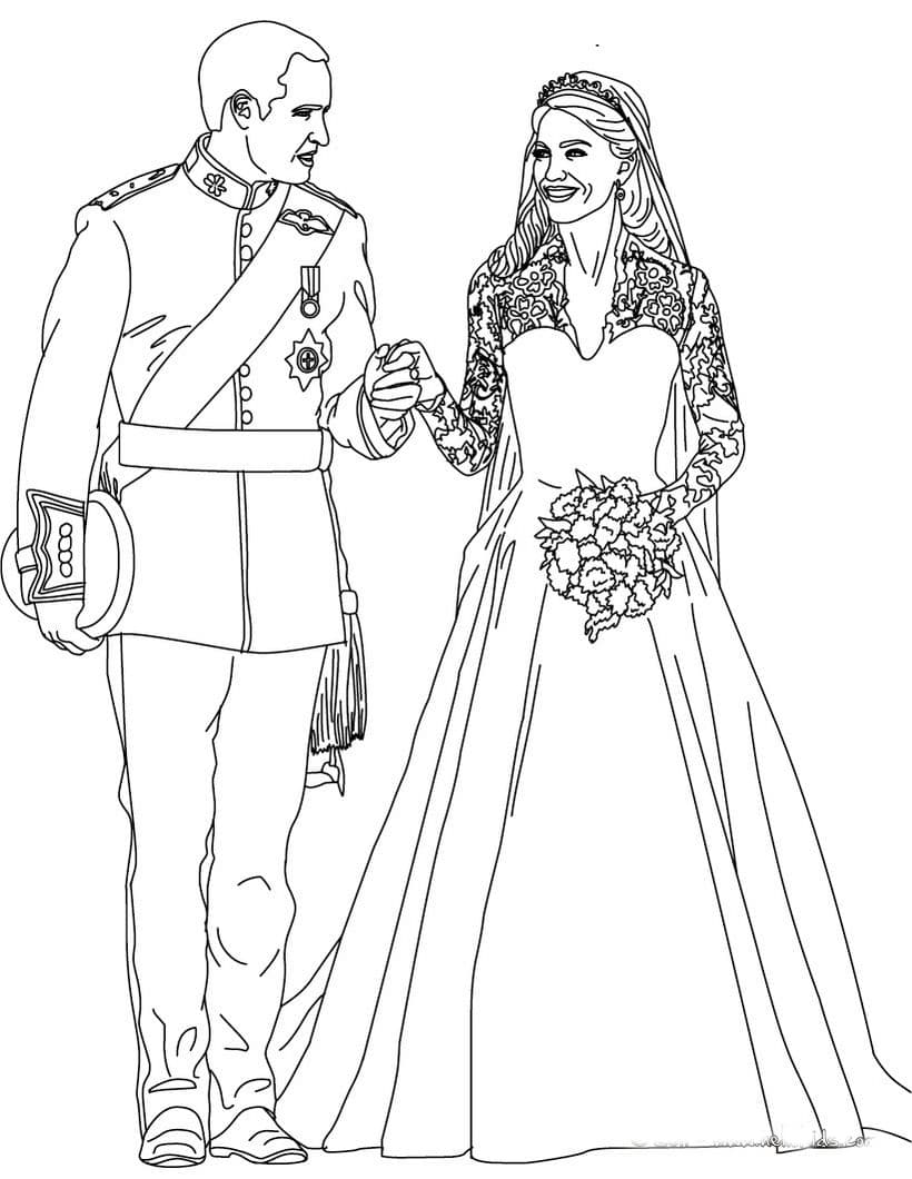 Раскраска Свадьба. Раскраска 19