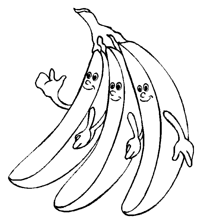 Раскраска Банан. Раскраска 8