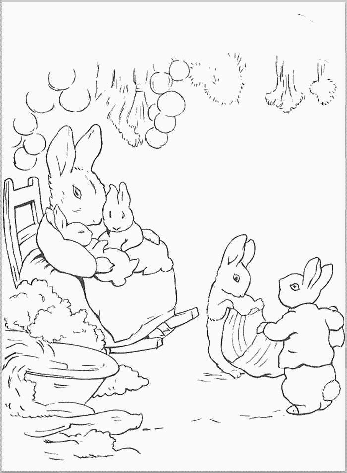 Раскраска Кролик Питер. Раскраска 7