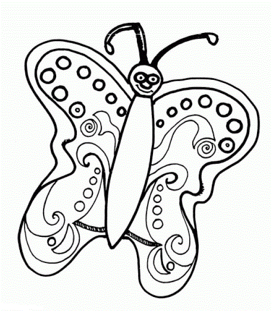 Раскраска Бабочки. Раскраска 29
