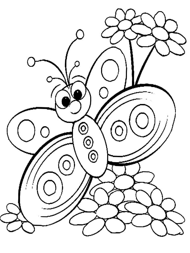 Раскраска Бабочки. Раскраска 32
