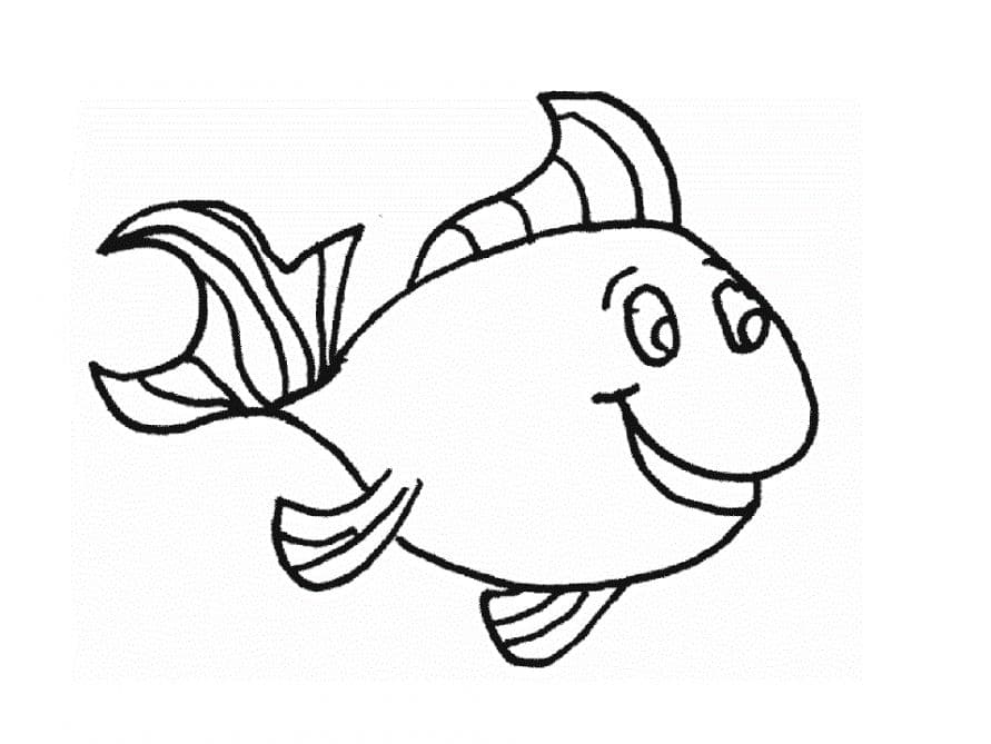 Раскраска Рыбка. Раскраска 37