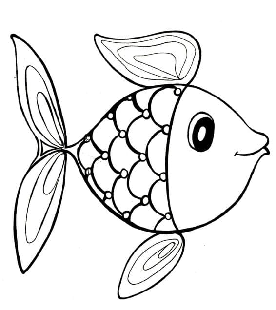 Раскраска Рыбка. Раскраска 9