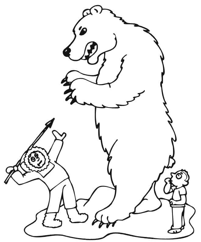 Раскраска Медведь. Раскраска 8