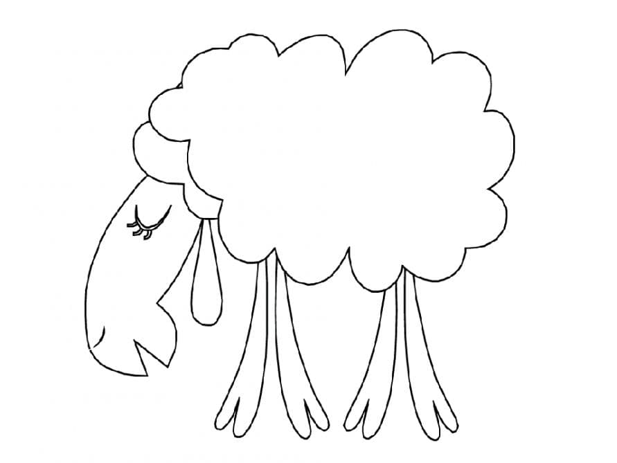 Раскраска Овца. Раскраска 18