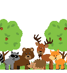 Раскраска Лесные животные