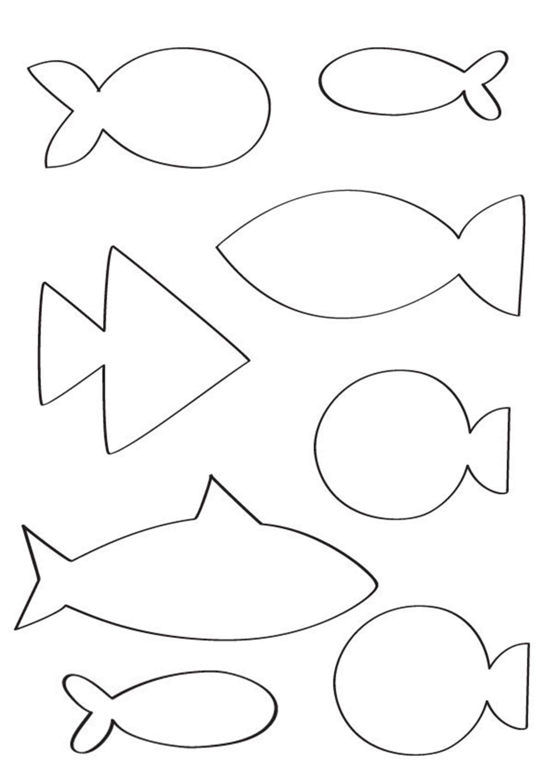 Трафареты и шаблоны Рыбки. Раскраска 17