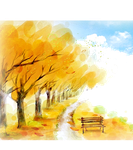 Раскраски Осенний пейзаж