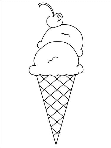 Раскраска Мороженое. Раскраска 11