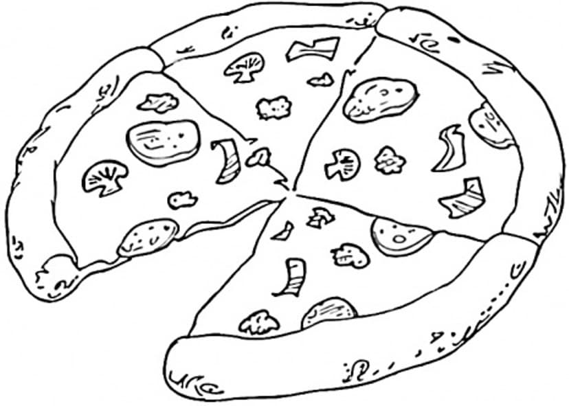Раскраска Пицца. Раскраска 5