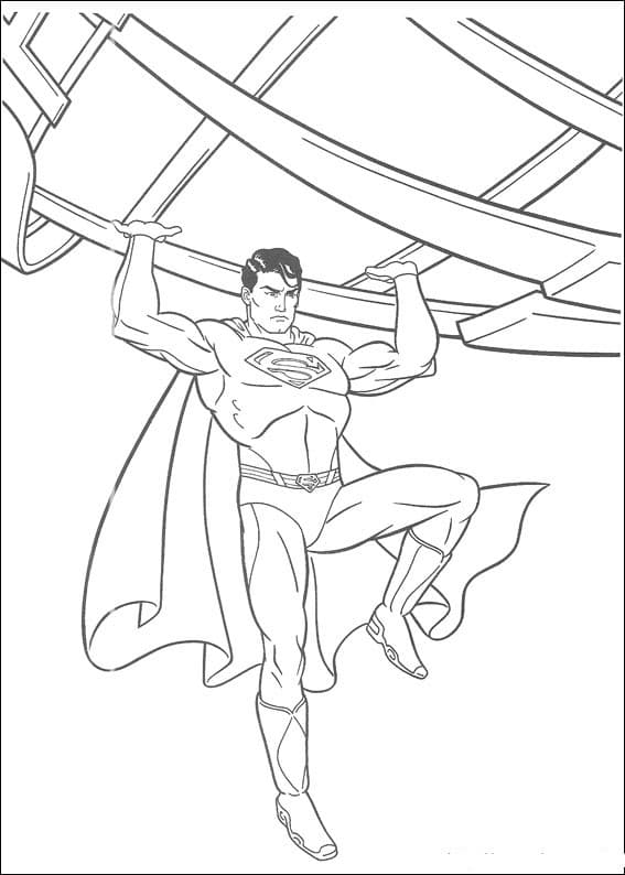 Раскраска Супермен. Раскраска 2